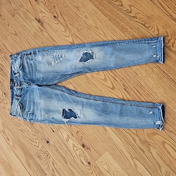 Silver Jeans Denim - SILVER JEANS GIRLFRIEND W28 L27 1/2 DENIM BLUE DENIMOTION